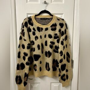 Chunky Leopard Print Sweater